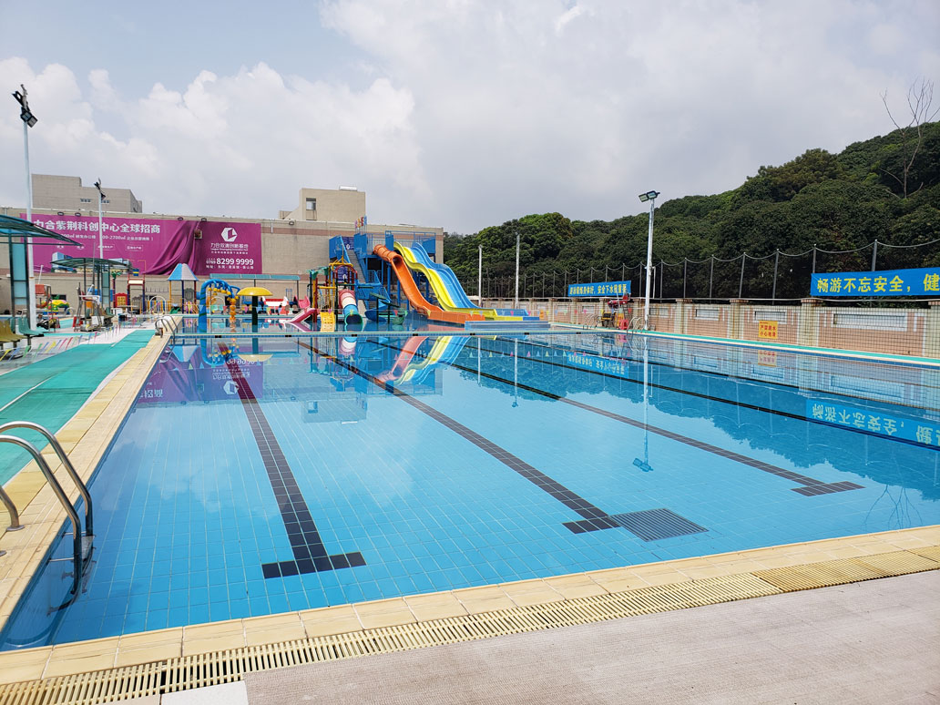 新健力清溪分館體育中心2020年水上樂園園區(qū)升級(jí)改造工程由廣州昊至泉集團(tuán)承接,目前正加大施工力度！